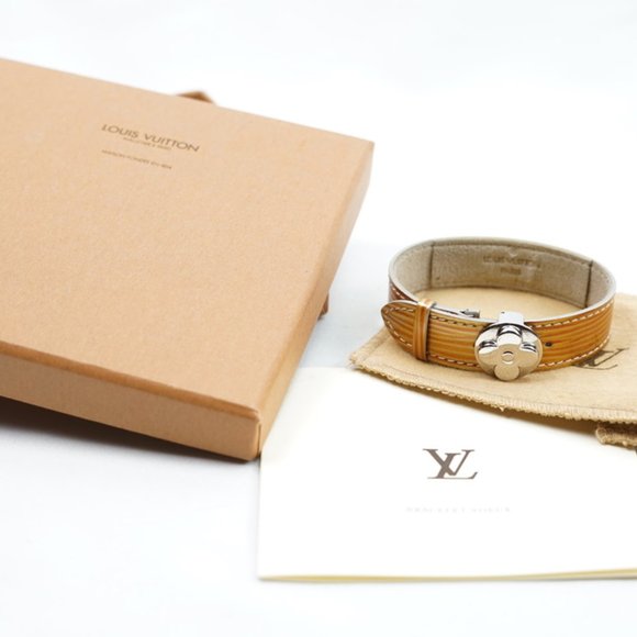 Louis Vuitton, Jewelry, Louis Vuitton Lv Brown Epi Fleur Good Luck Flower Bracelet  Lucky Millenium